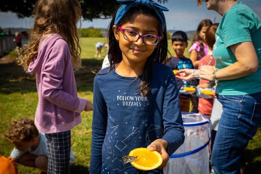 Longview Elementary students release butterflies